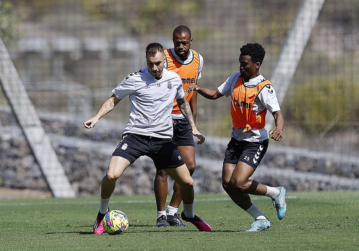 Loren y Kaptoum, en un entrenamiento.