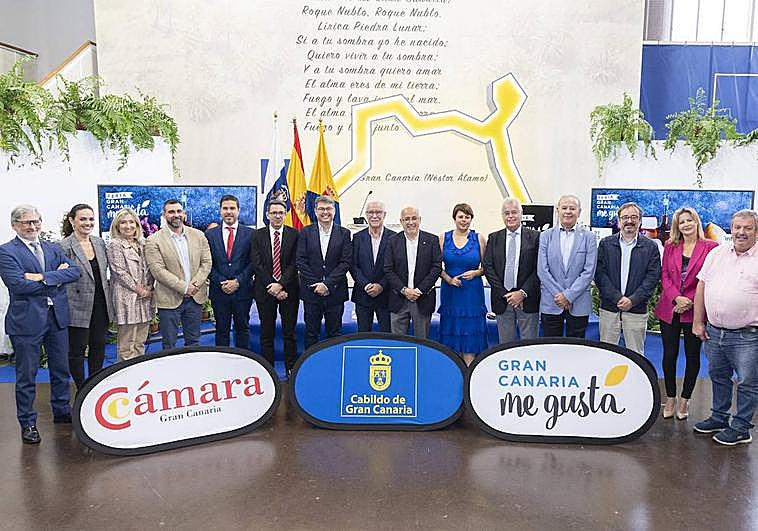 Foto de familia del acto de presentación de la Feria Gran Canaria Me Gusta de 2023.