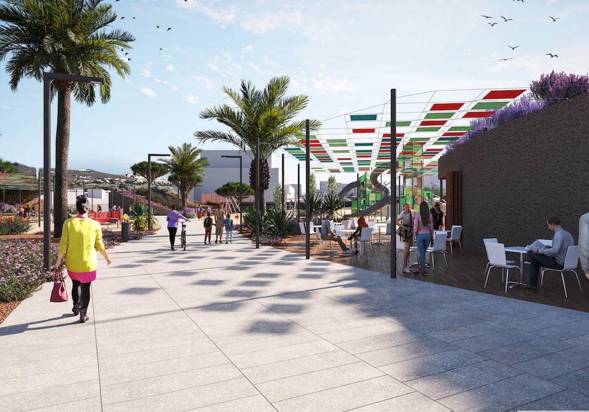 Recreación de uno de los espacios con los que contará el futuro parque.