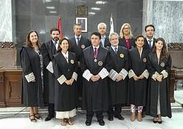 En la imagen, los miembros de la Sala de Gobierno del TSJC.