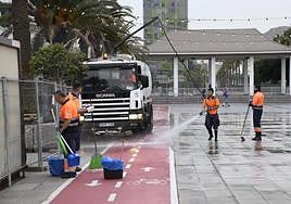 Labores de limpieza.