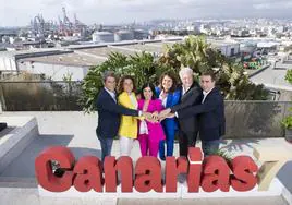 Imagen de los candidatos a la Alcaldía en la terraza de CANARIAS7.