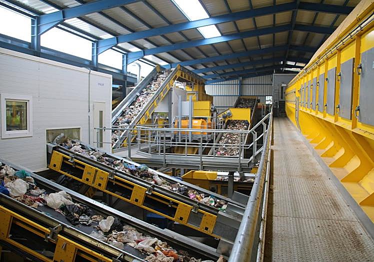 Planta de selección y clasificación de residuos del Ecoparque Norte, en Salto del Negro.