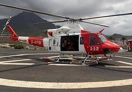 Helicóptero de rescate del Gobierno de Canarias.