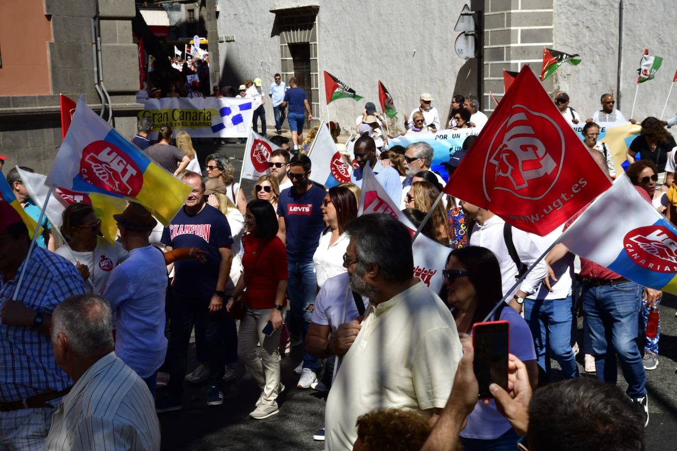 Manifestación por el 1 de mayo en la capital grancanaria