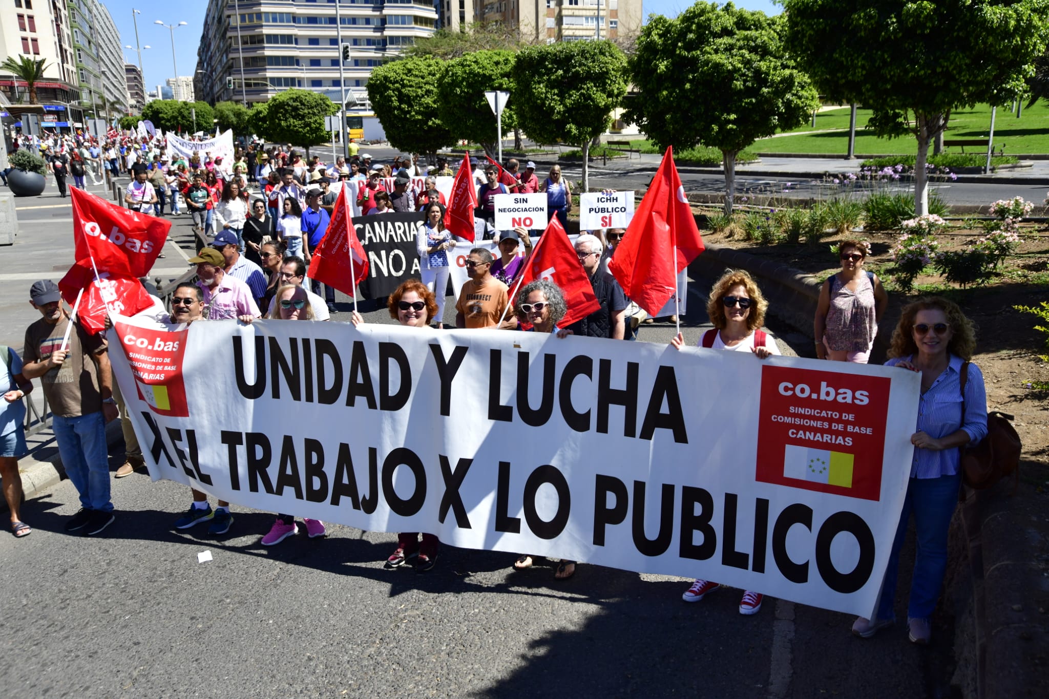 Manifestación por el 1 de mayo en la capital grancanaria