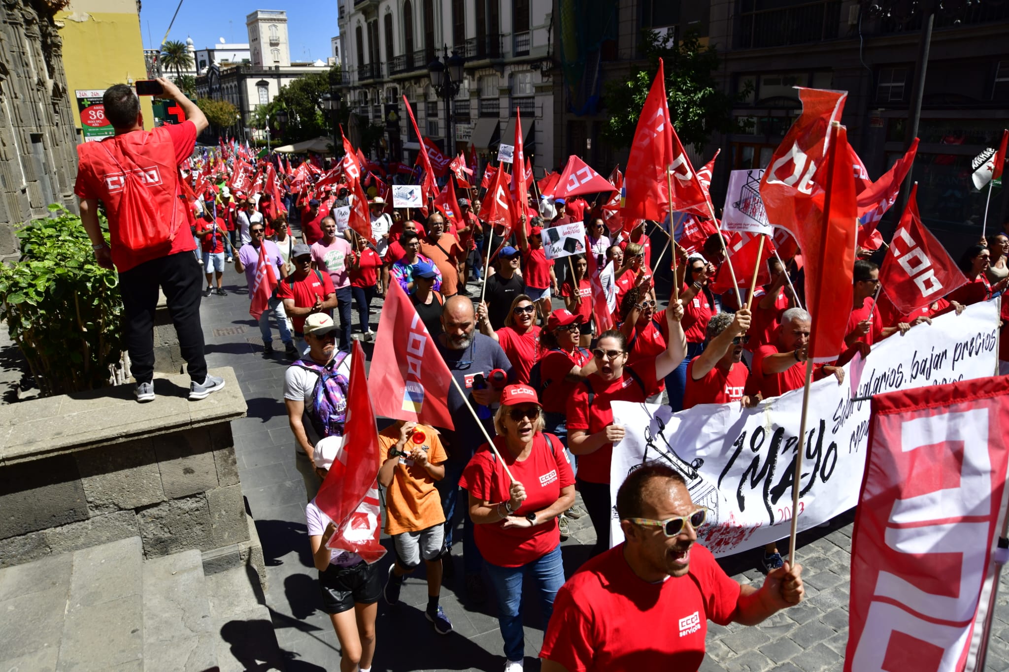 Manifestación por el 1 de mayo en la capital grancanaria