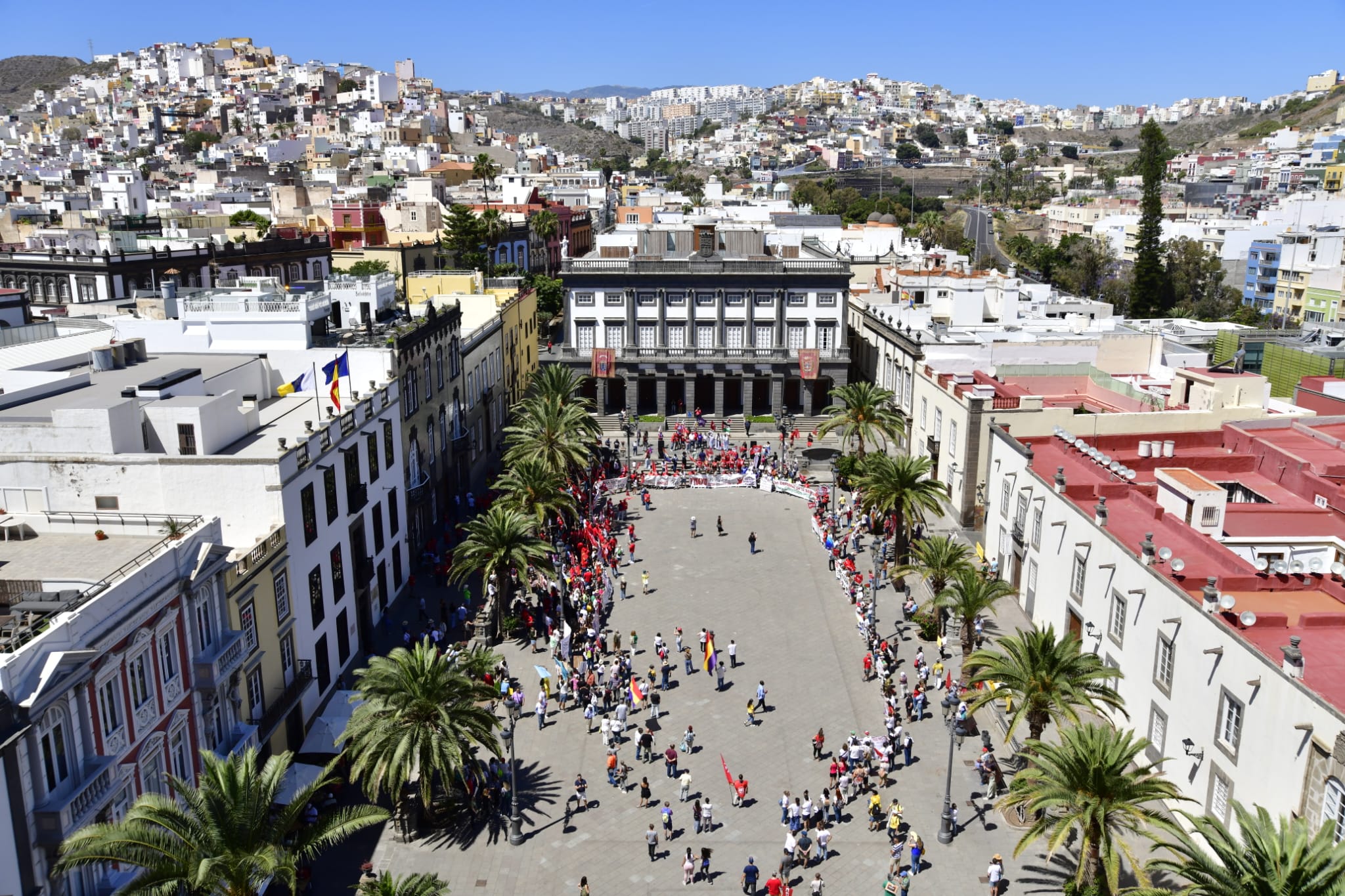 Manifestación por el 1 de mayo en la capital grancanaria