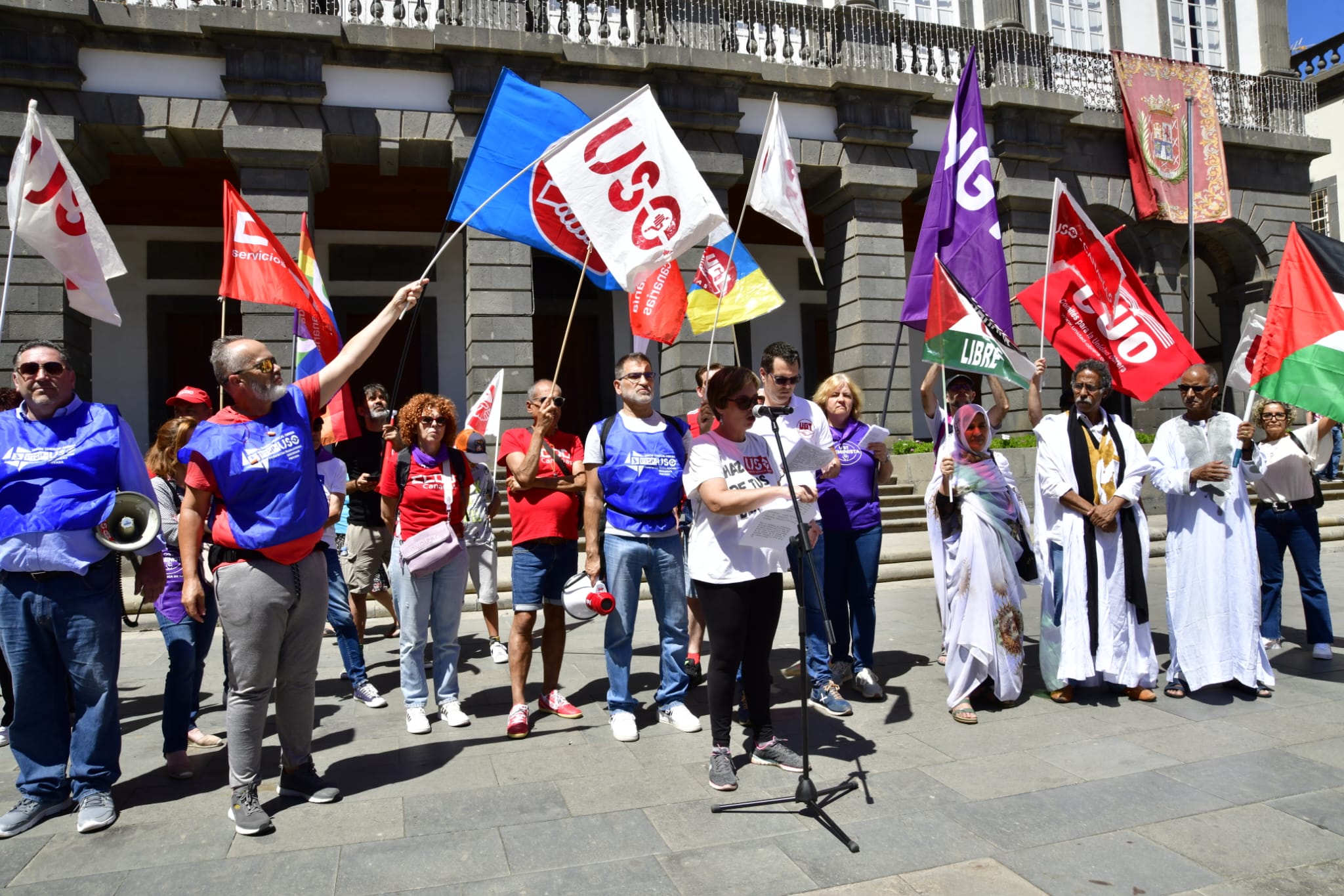 Manifestación por el 1 de mayo en la capital grancanaria