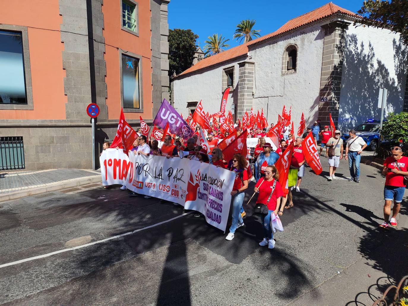 Manifestación por el 1 de mayo en la capital grancanaria