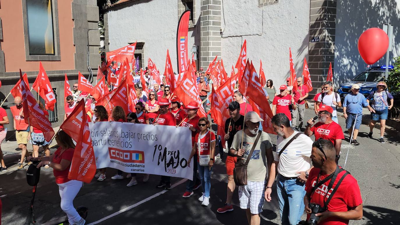 Manifestación por el 1 de mayo en la capital grancanaria