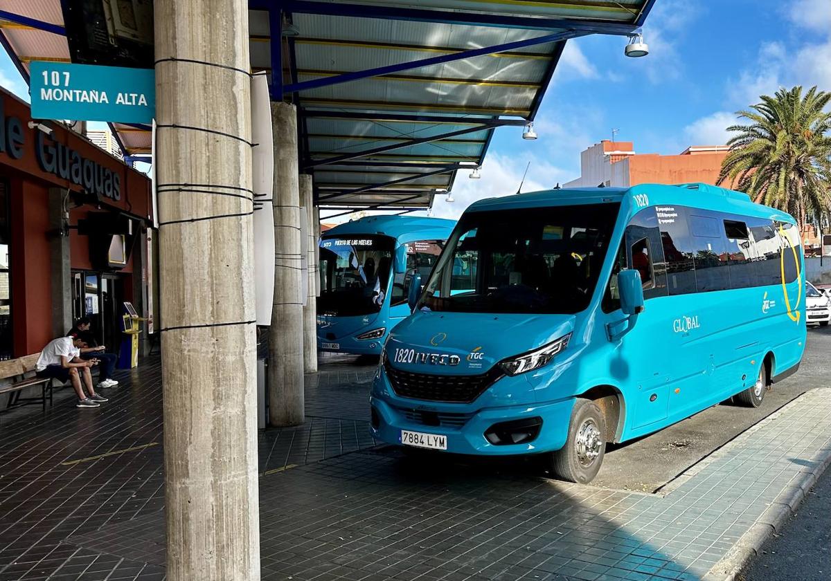 Global reforzará este domingo el servicio de transporte público a Montaña Alta de Guía.