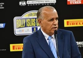 Germán Morales, durante la presentación de esta edición del Rally Islas Canarias, la semana pasada.