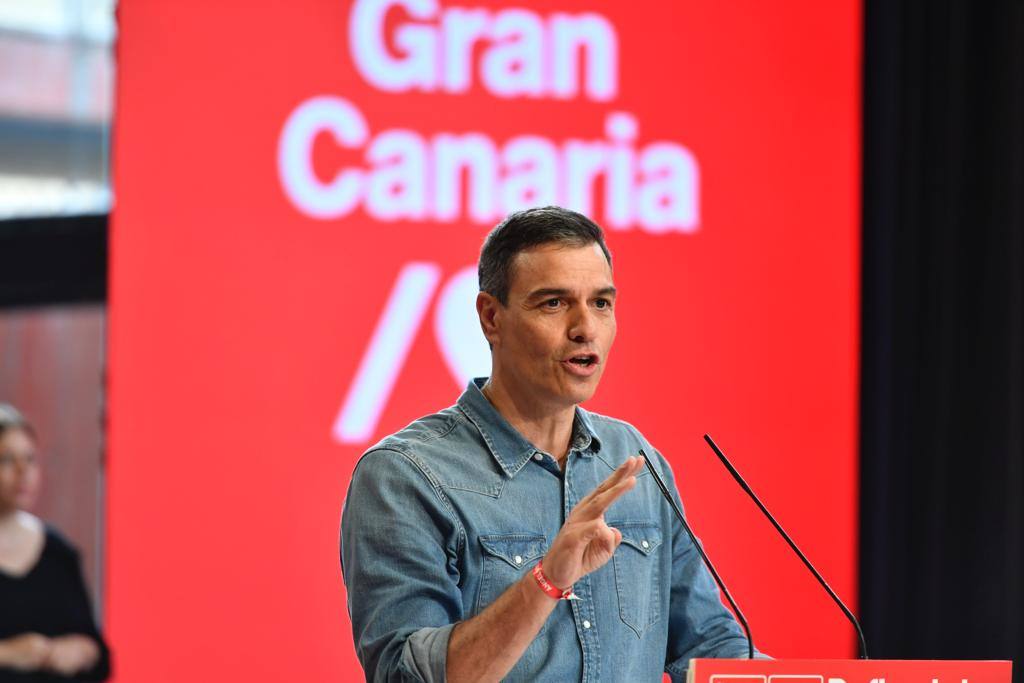 La intervención de Pedro Sánchez en el Alfredo Kraus, en imágenes