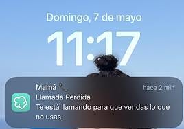 Imagen de la notificación recibida por algunos usuarios.
