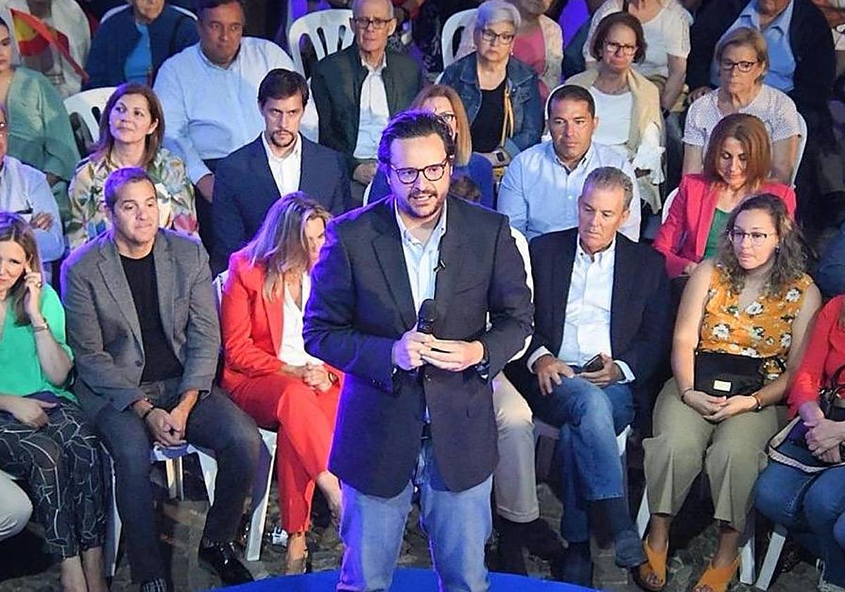 Sergio Ramos, durante la presentación de su candidatura en la Casa Condal de San Juan.