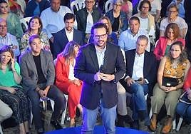 Sergio Ramos, durante la presentación de su candidatura en la Casa Condal de San Juan.