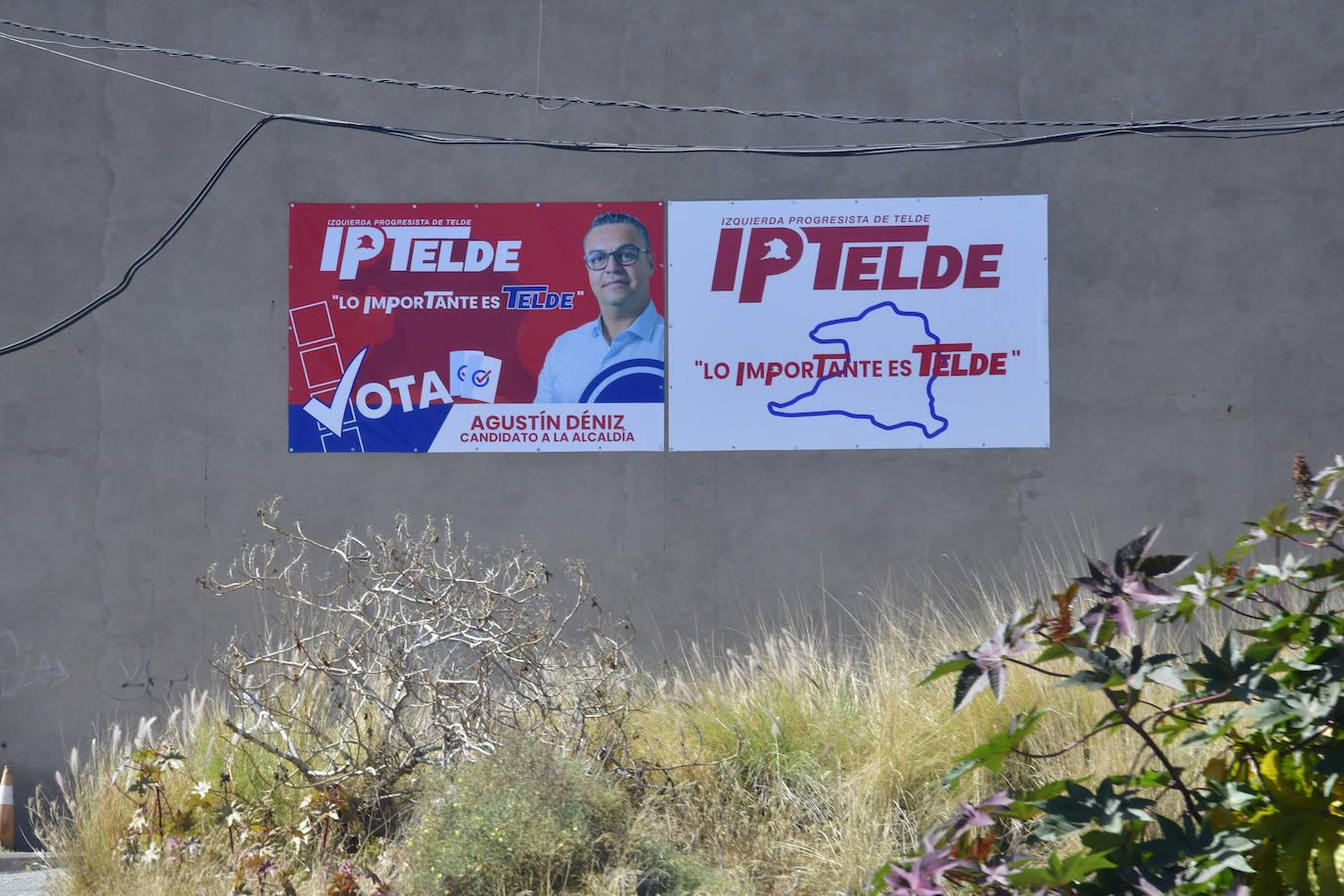 La marea de los carteles electorales inunda Gran Canaria