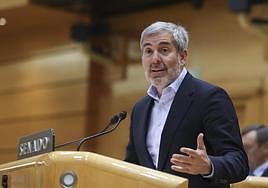 Imagen de una reciente intervención del senador nacionalista Fernando Clavijo en la Cámara Alta.