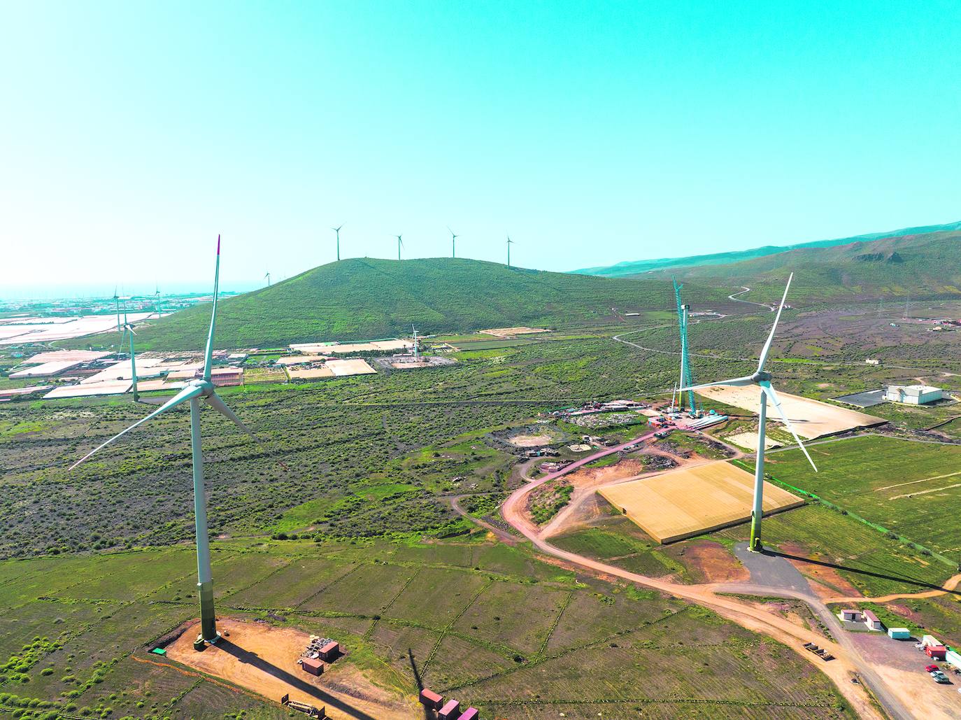 Imagen del Parque Eólico de Agüimes, instalaciones renovables de Naturgy.