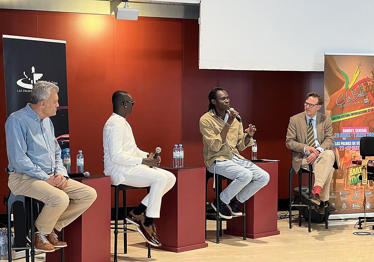 Un momento de la presentación del concierto, este martes.