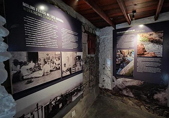 El interior del molino, ya musealizado.
