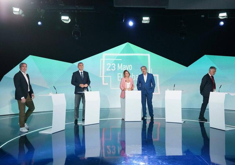 Imagen de los candidatos a la Presidencia en el debate electoral.