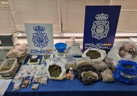 Imagen de la droga incautada por la Policía Nacional.