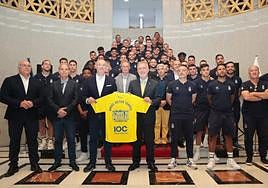 Imagen de la recepción de este lunes a la UD en Presidencia del Gobierno.