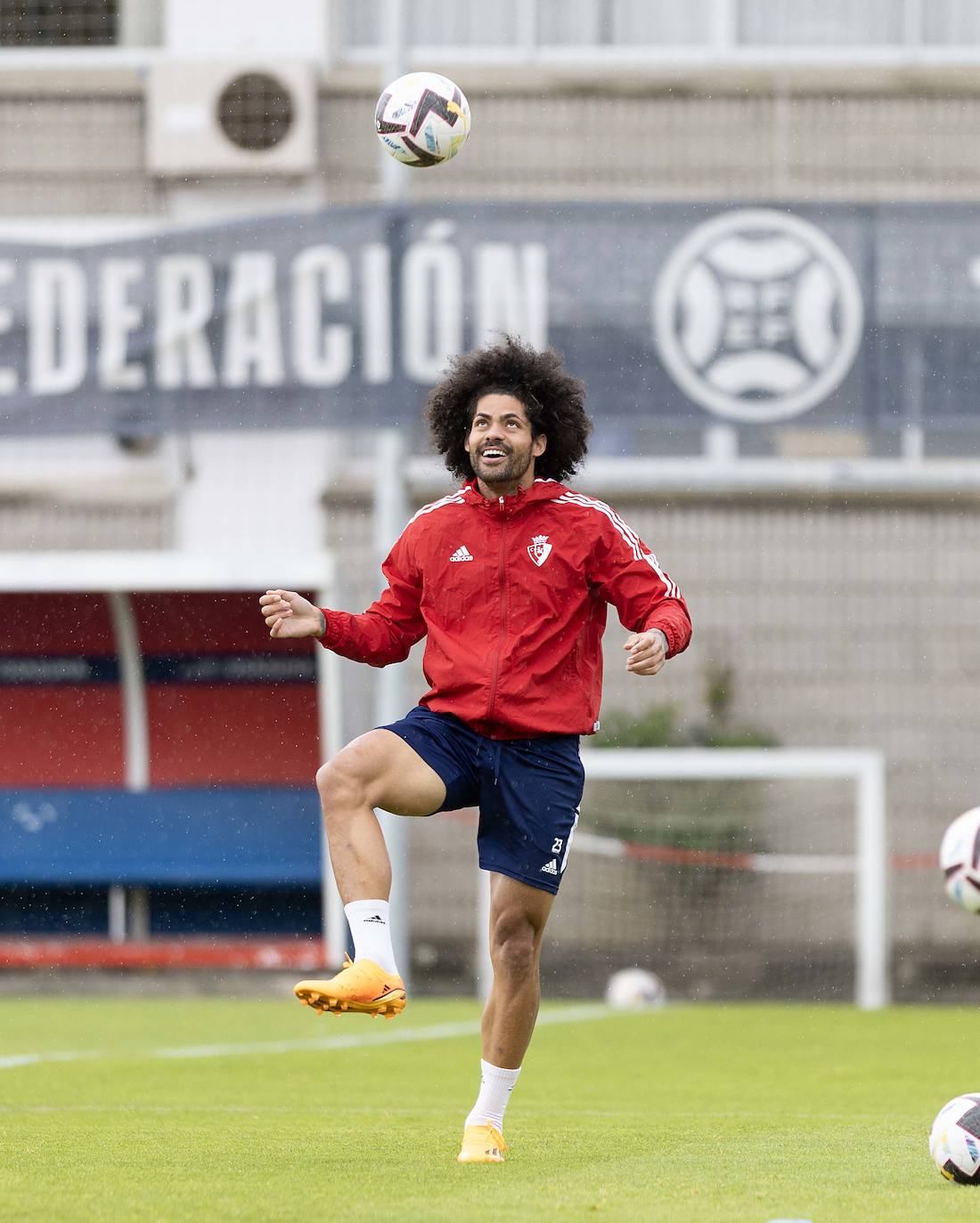 Aridane, entrenando.