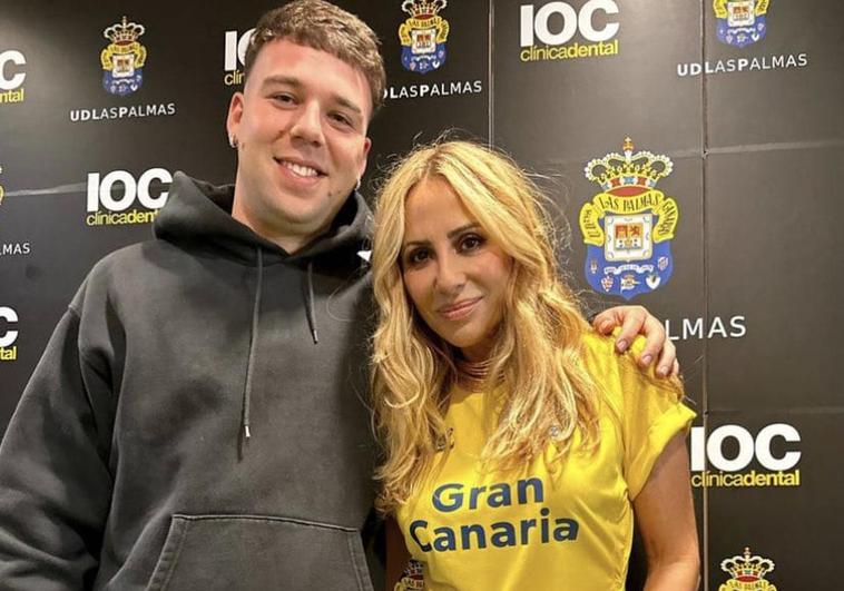 Marta Sánchez y Quevedo disfrutan juntos del ascenso de la UD Las Palmas