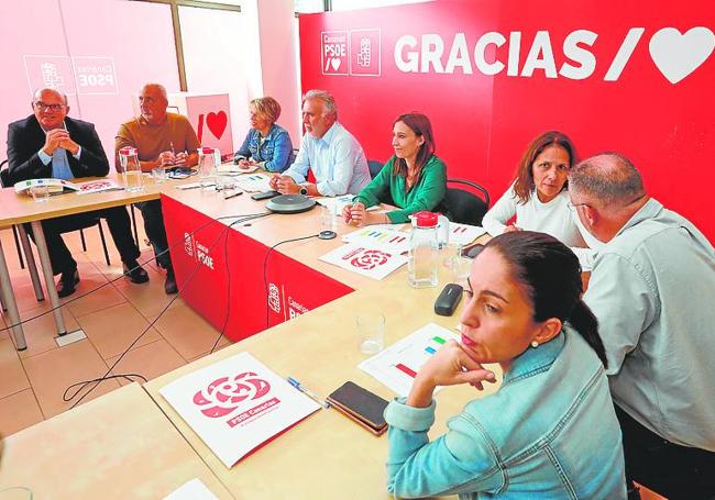 Reunión de la Ejecutiva del PSOE canario.