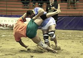 Leandro, en plena acción.