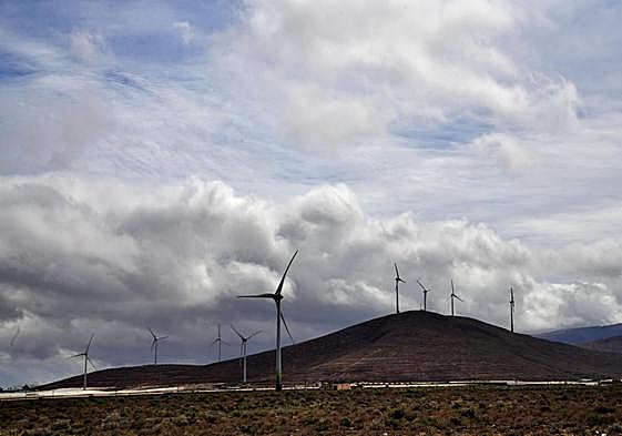 Imagen de la nubosidad que se podía apreciar ayer por la tarde en la zona de Arinaga.