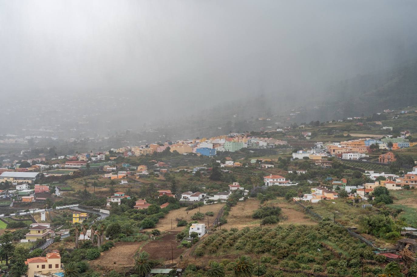 Imagen de la llegada de la borrasca Óscar a la isla de La Palma