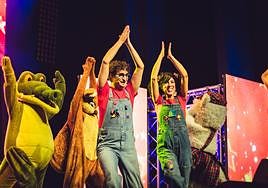 Un momento del montaje.