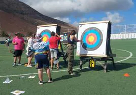 Torneo de tiro con arco celebrado en Yaiza.