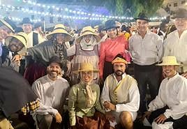 Miembros de la agrupación folclórica Maxorata, en el pasado Baile de Taifas.