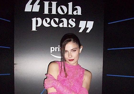 La actriz grancanaria Adriana Ubani, en el estreno de 'Culpa mía', en los cines Callao de Madrid.