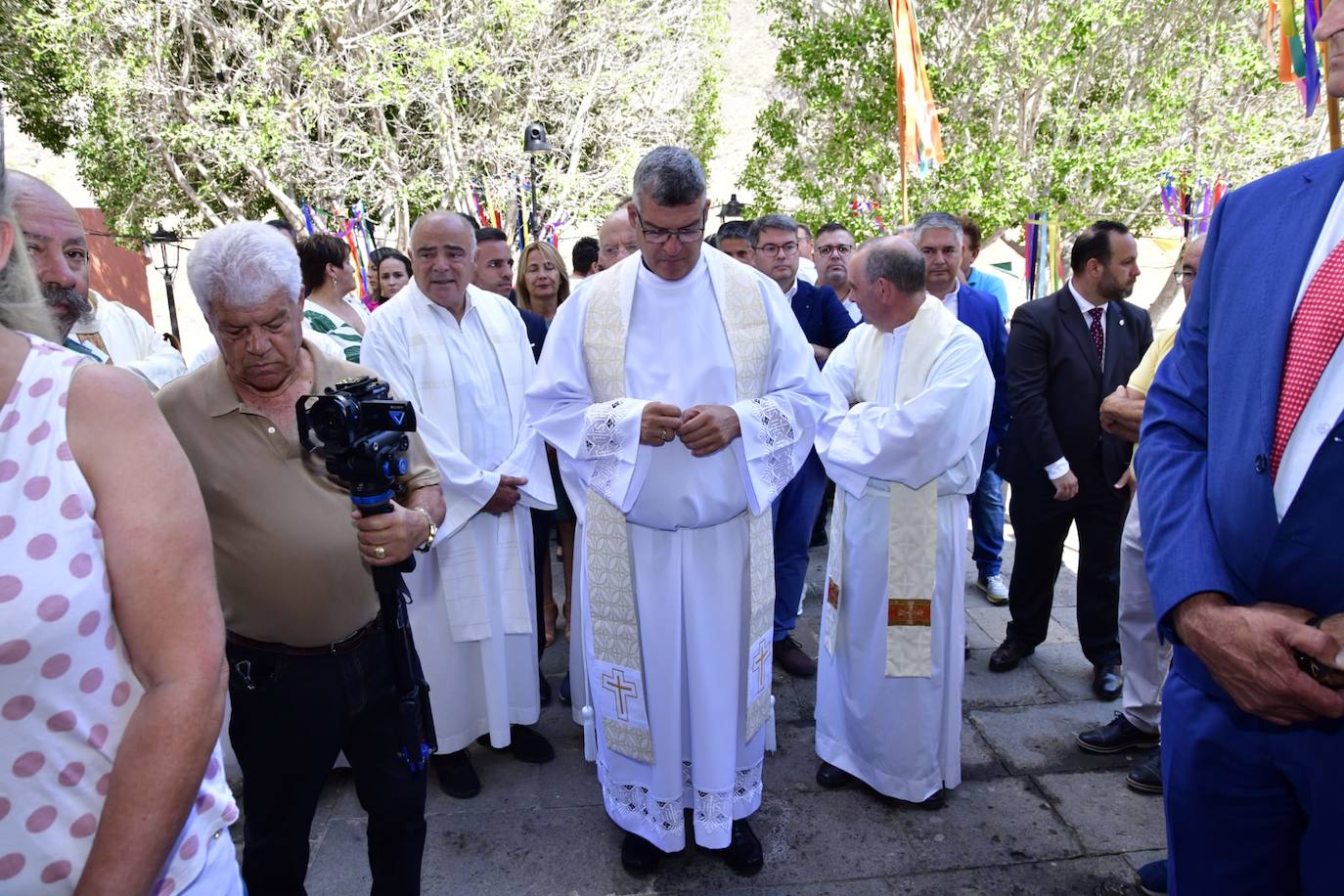Más políticos que santos en la procesión de San Antonio el Chico en Mogán