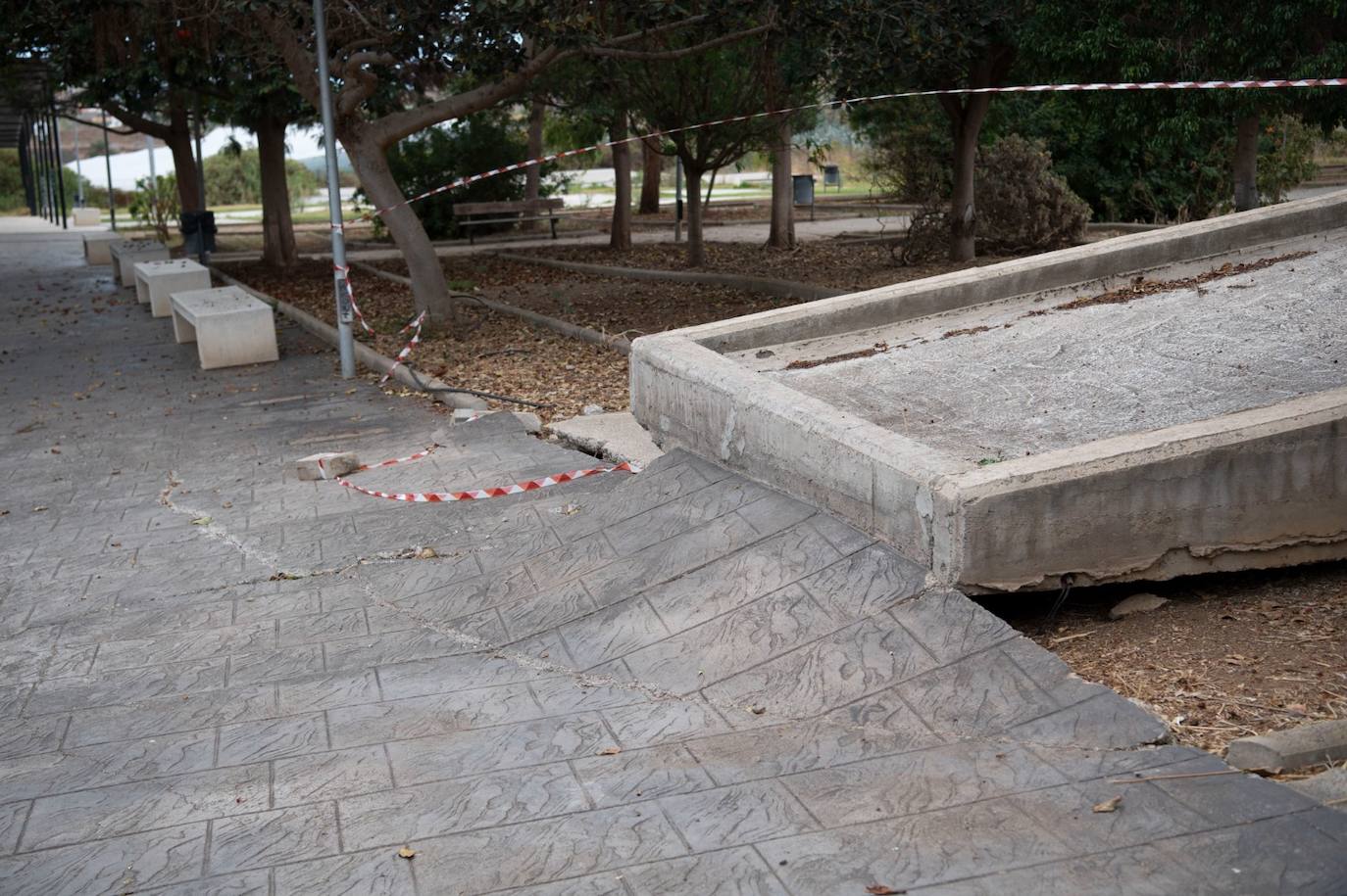 El parque Hoya de Aríñez, en estado ruinoso