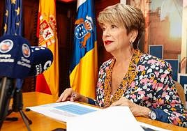 La presidenta de la AECP, María de la Salud Gil en rueda de prensa.