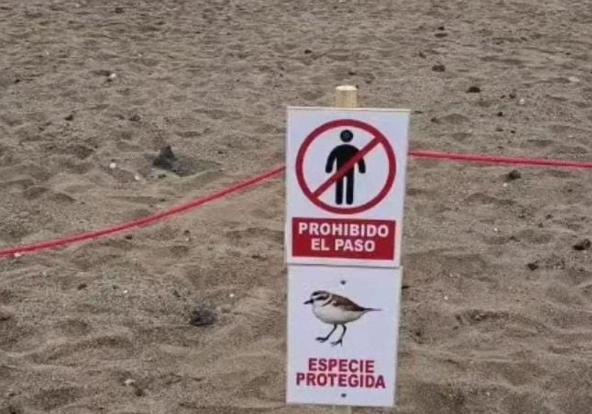 Advertencia en Playa Honda.