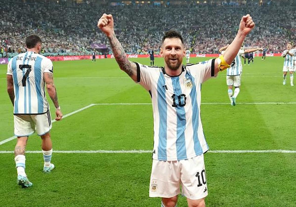 Foto de archivo de Lionel Messi en el mundial de Qatar.
