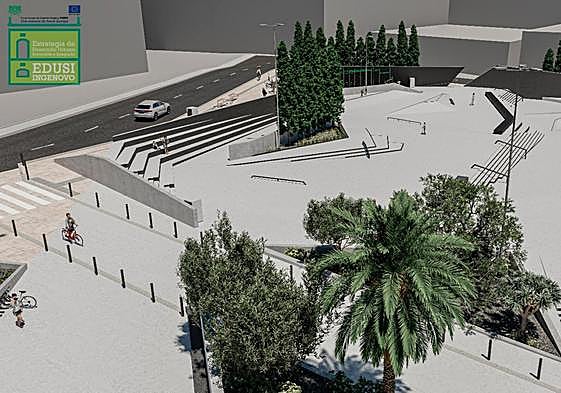 Recreación del parque que estaba previsto en Cuesta Caballero.