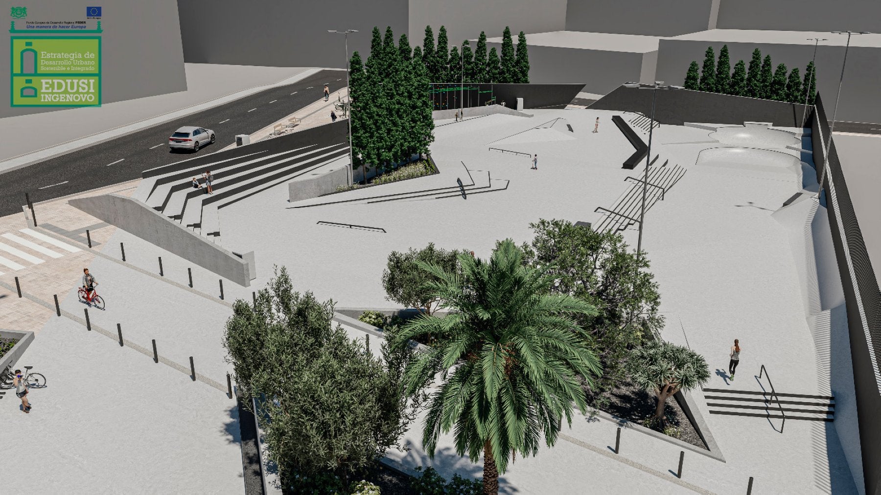 Recreación del parque que estaba previsto en Cuesta Caballero.