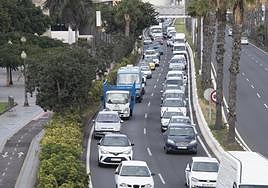 Atasco dirección plaza de Belén María.
