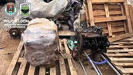 Imagen de algunos materiales usados en el taller clandestino de San Cristóbal.