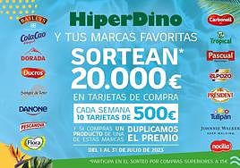HiperDino da la bienvenida al verano con el sorteo de 20.000 euros en tarjetas de compra