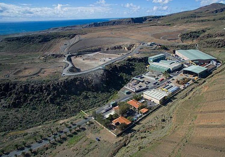 Vista de las instalaciones de tratamiento de residuos del Ecoparque Sur, en Juan Grande.